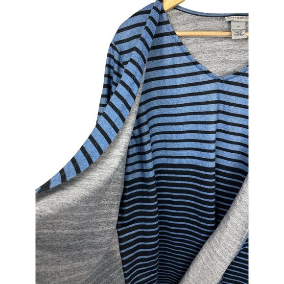 Catherines Duet Top Blouse‎ blue stripe size 1X - Picture 4 of 7